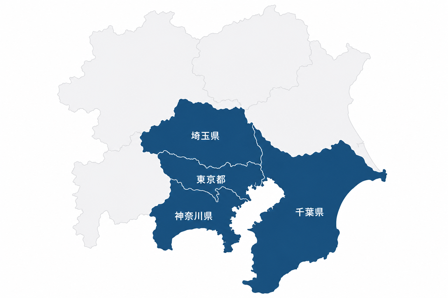 主要対応エリアの地図