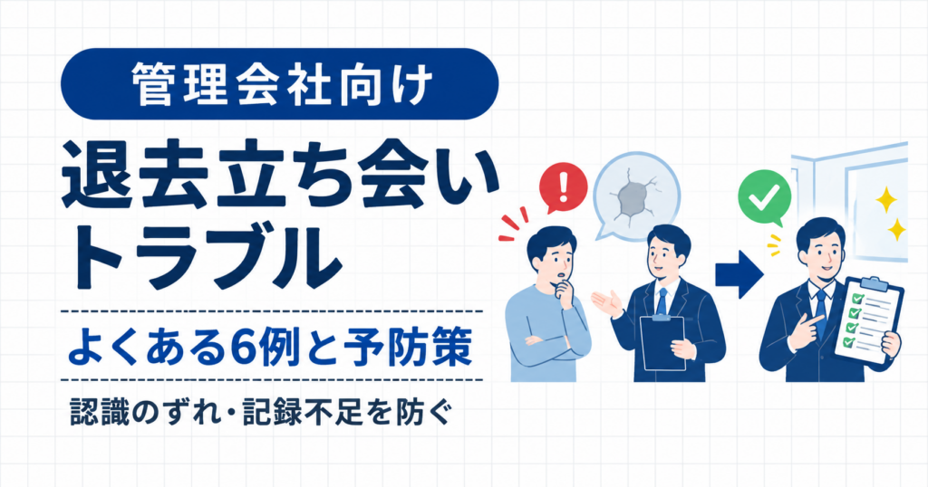 退去立ち会いでよくあるトラブル6選｜管理会社ができる予防策を解説